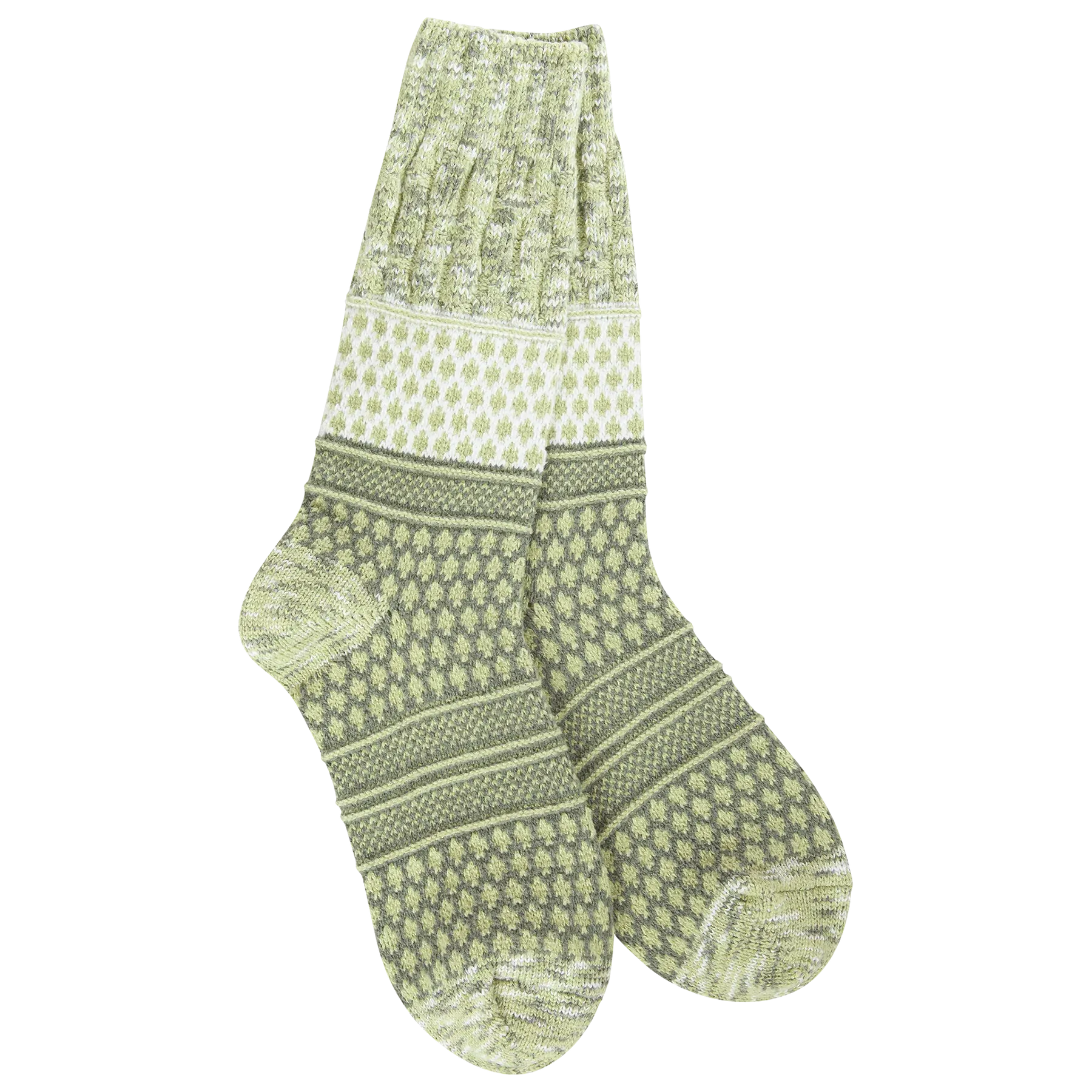 102420- Weekend Gallery Textured Crew- Envy Multi