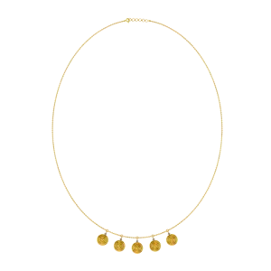 18k Sleek Diamond Gold Necklace