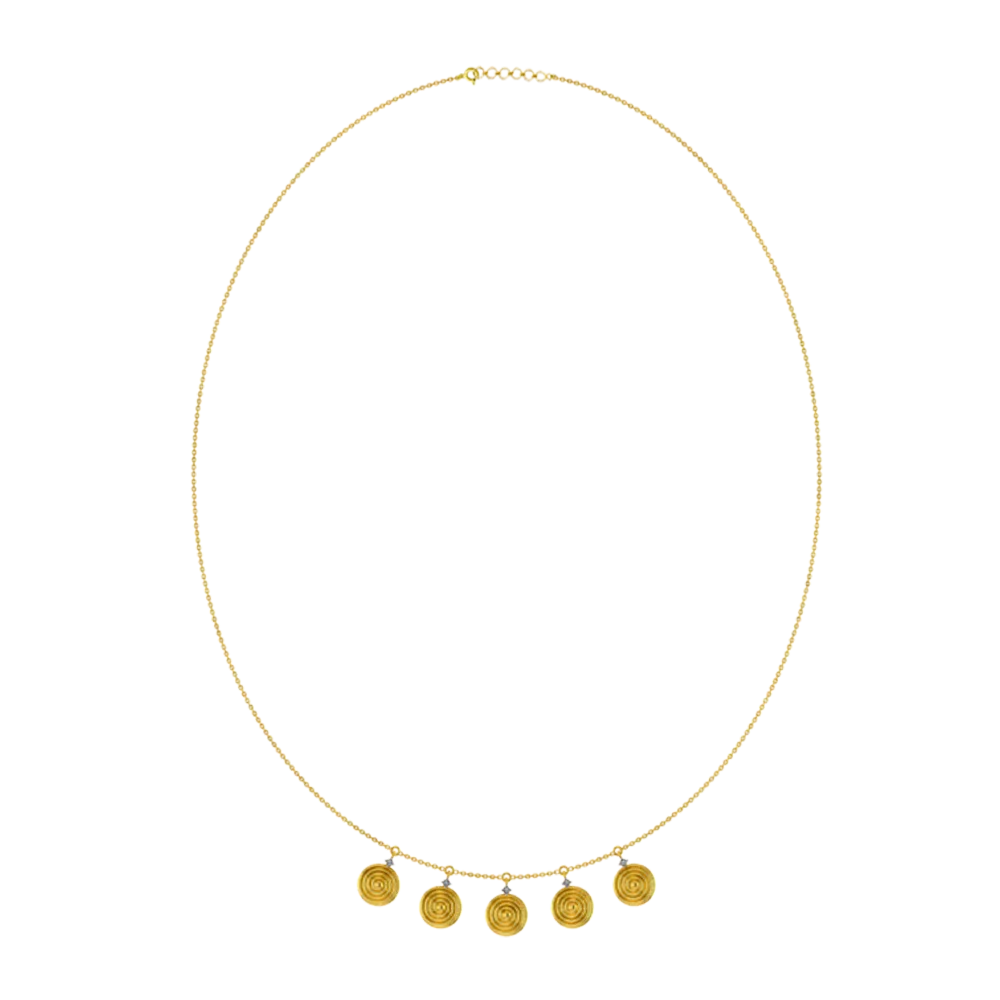 18k Sleek Diamond Gold Necklace