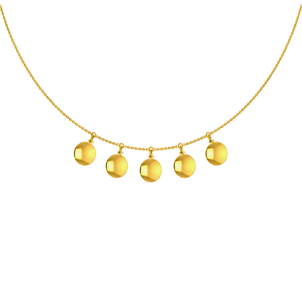 18k Sleek Diamond Gold Necklace