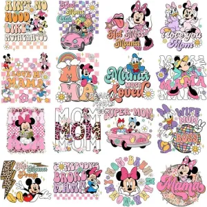 24 Cartoon Mom Mother's Day Designs Bundle PNG