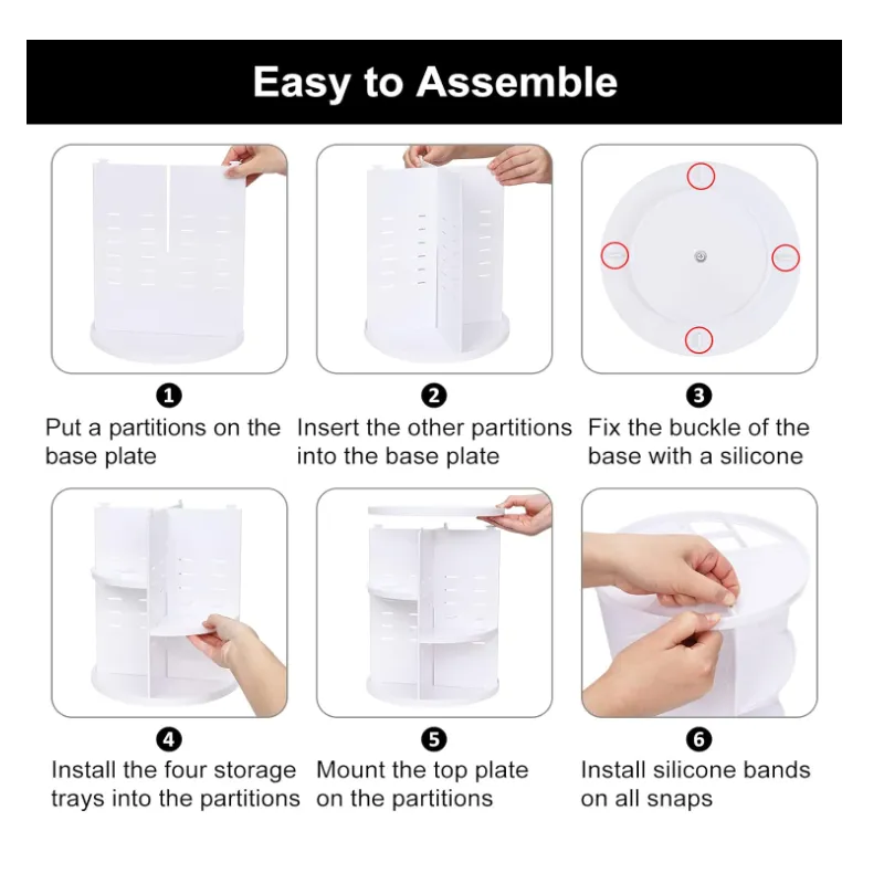 360-Degree Rotatable Cosmetic Storage Box F46-8-588