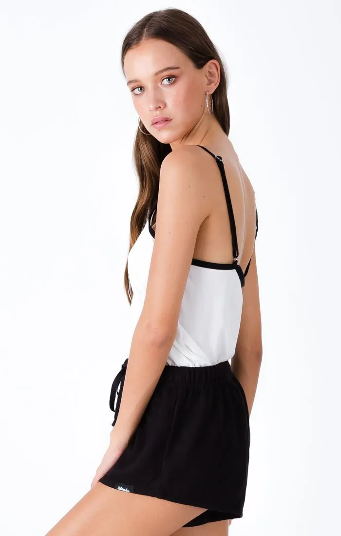 Afends Womens Sunday Black Suede - Beach Shorts