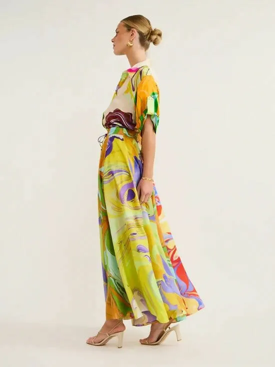 Alemais Luca Silk Shirt and Skirt Set