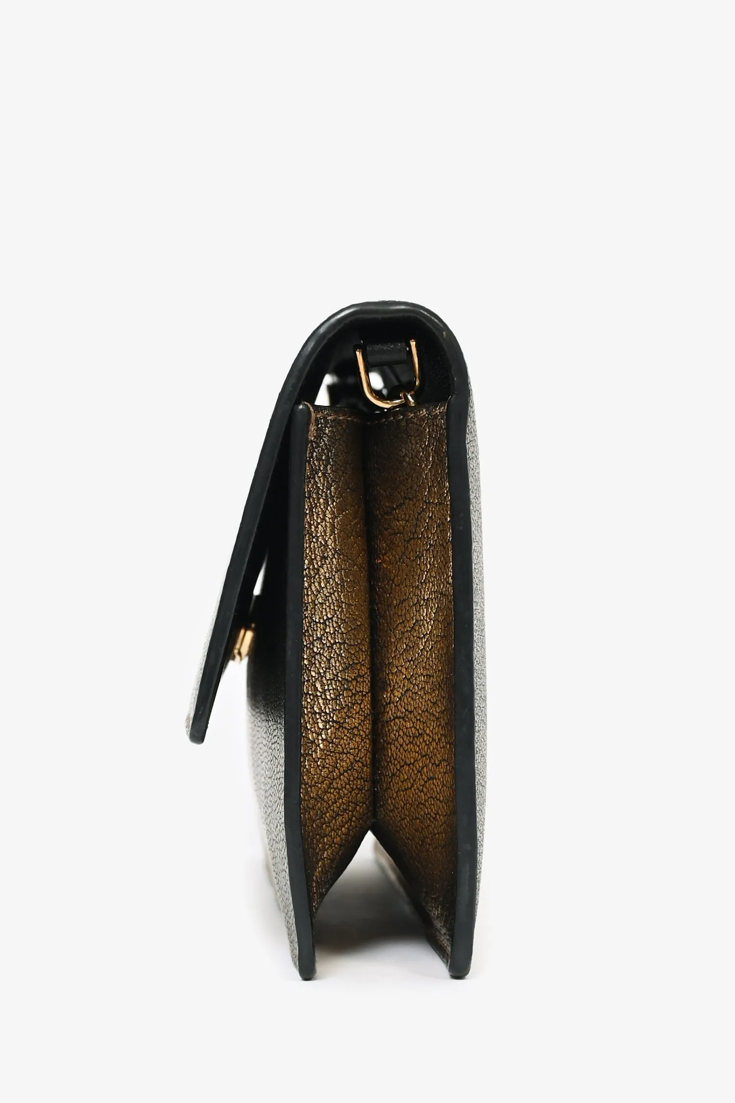 Alexander McQueen Gold Leather Crossbody Bag