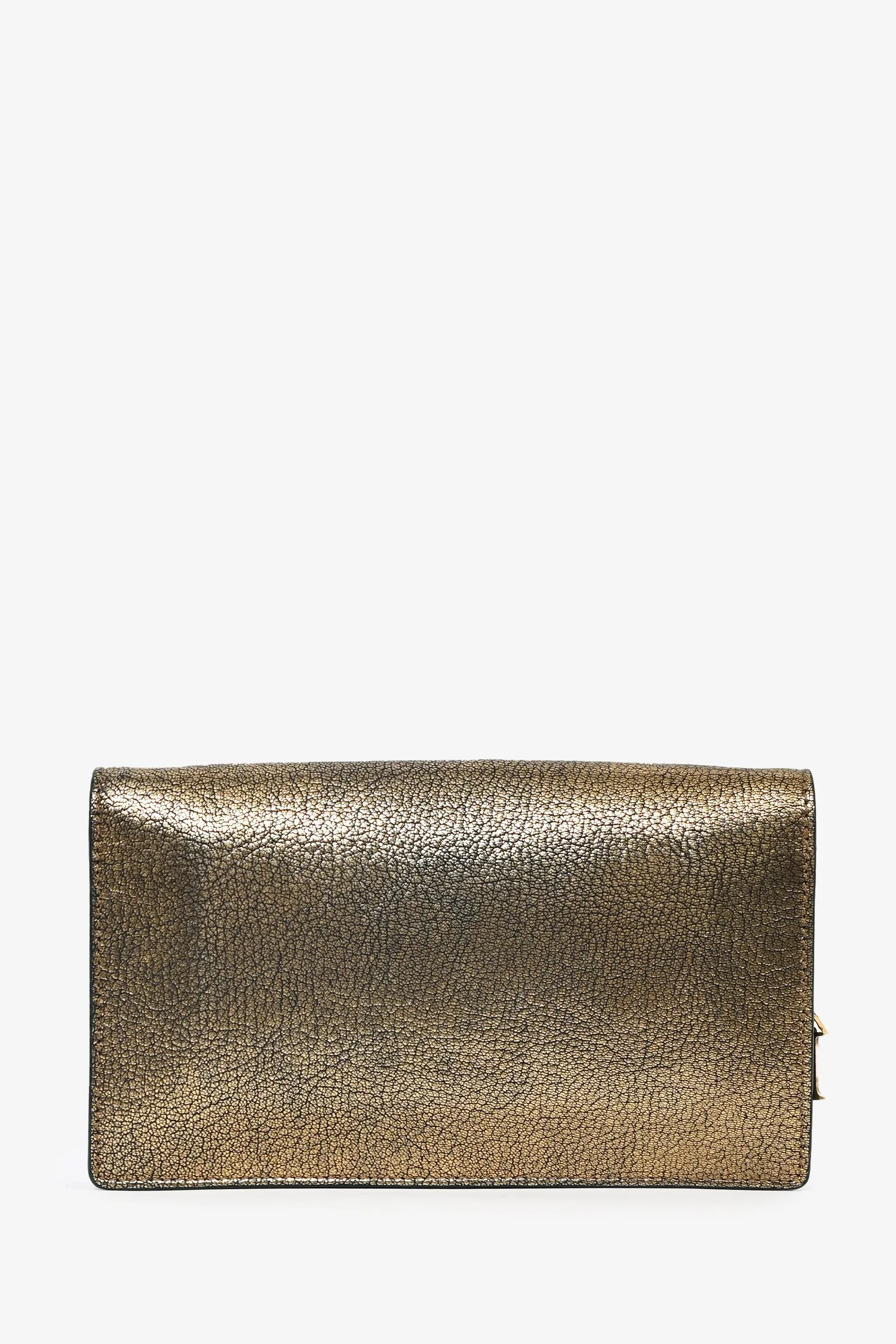 Alexander McQueen Gold Leather Crossbody Bag