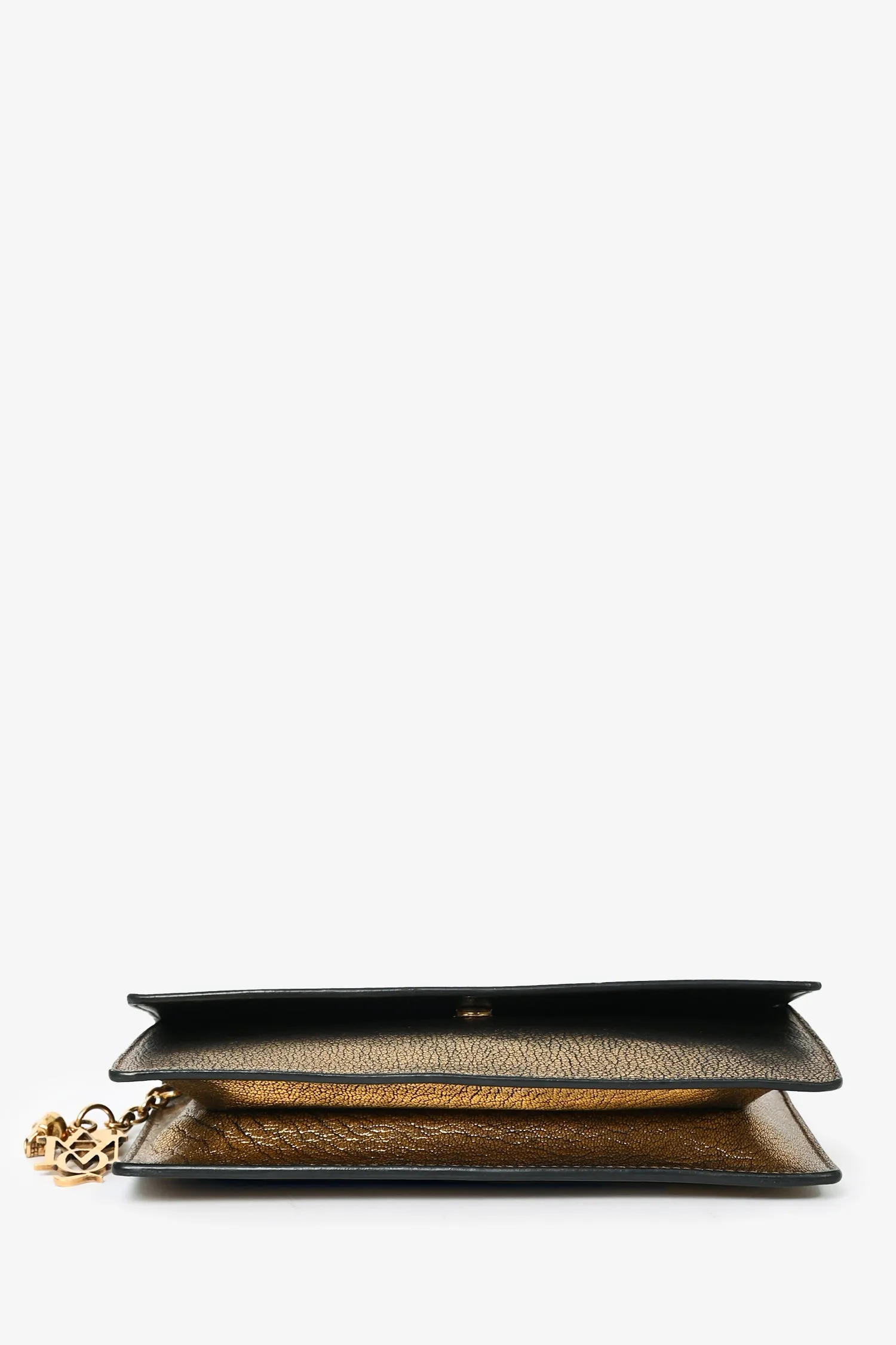 Alexander McQueen Gold Leather Crossbody Bag