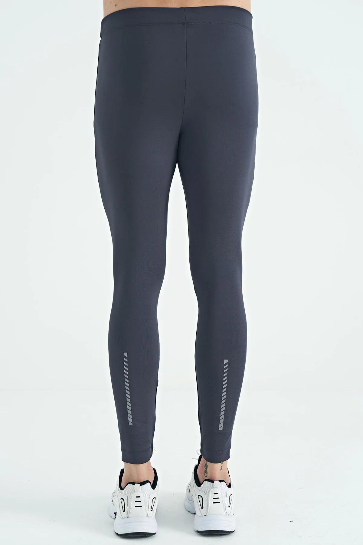 arka bilek baski detayli yüksek bel slim fit aktif spor erkek tayt - 84988