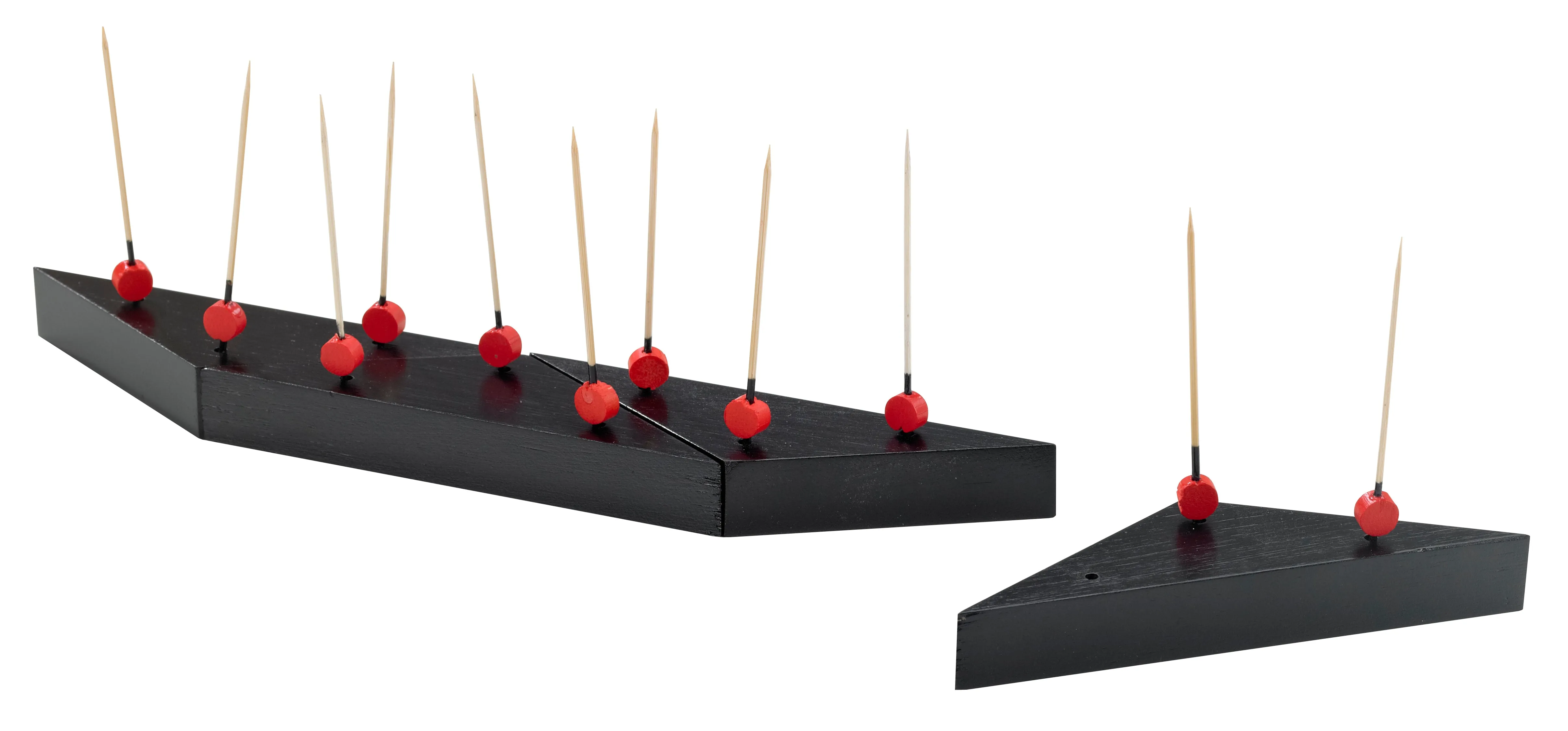Bamboo Pick Black End With Red Bead - 3.5in - 2000 Pcs