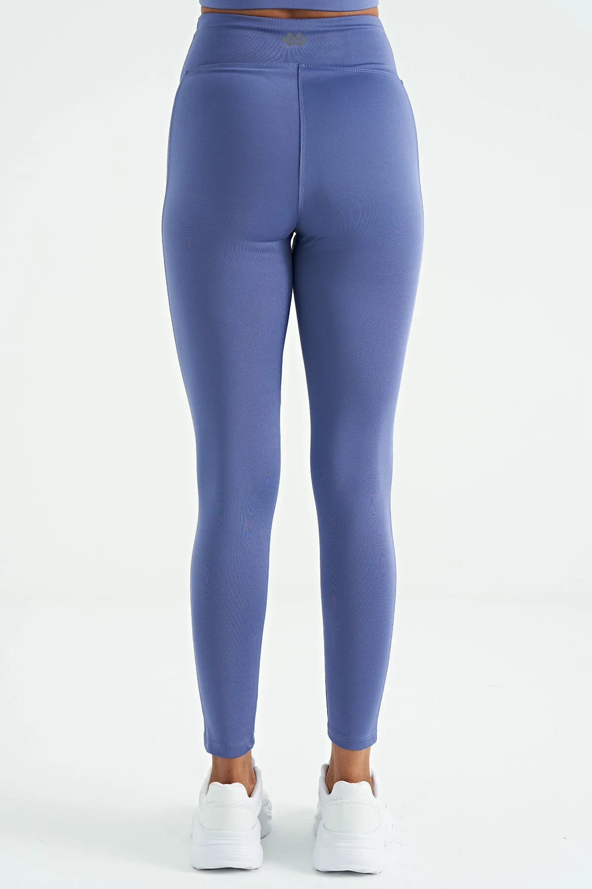 baskili yüksek bel slim fit kadin tayt - 94639