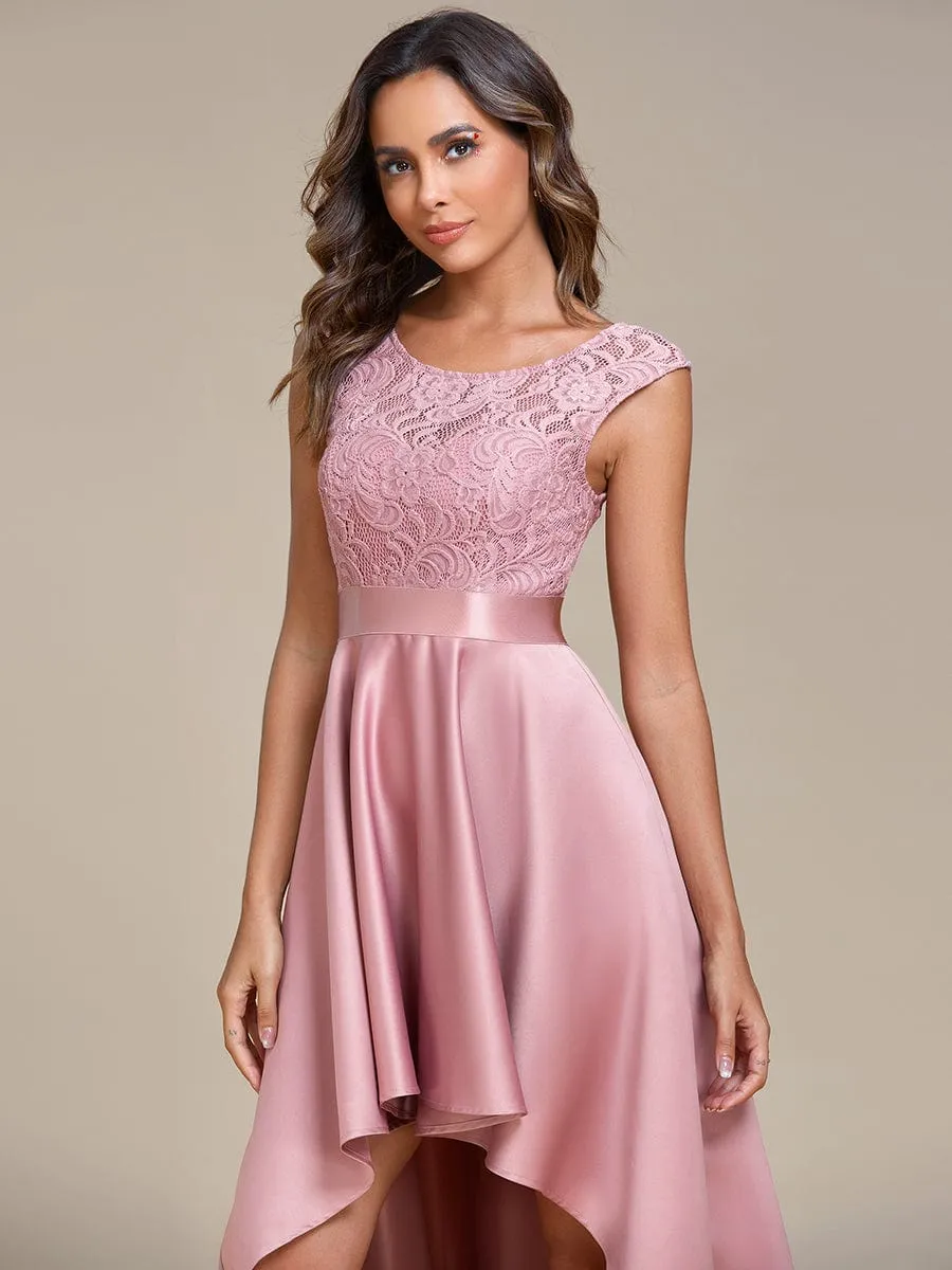 Beautiful High-Low Lace Dress for Evening Events