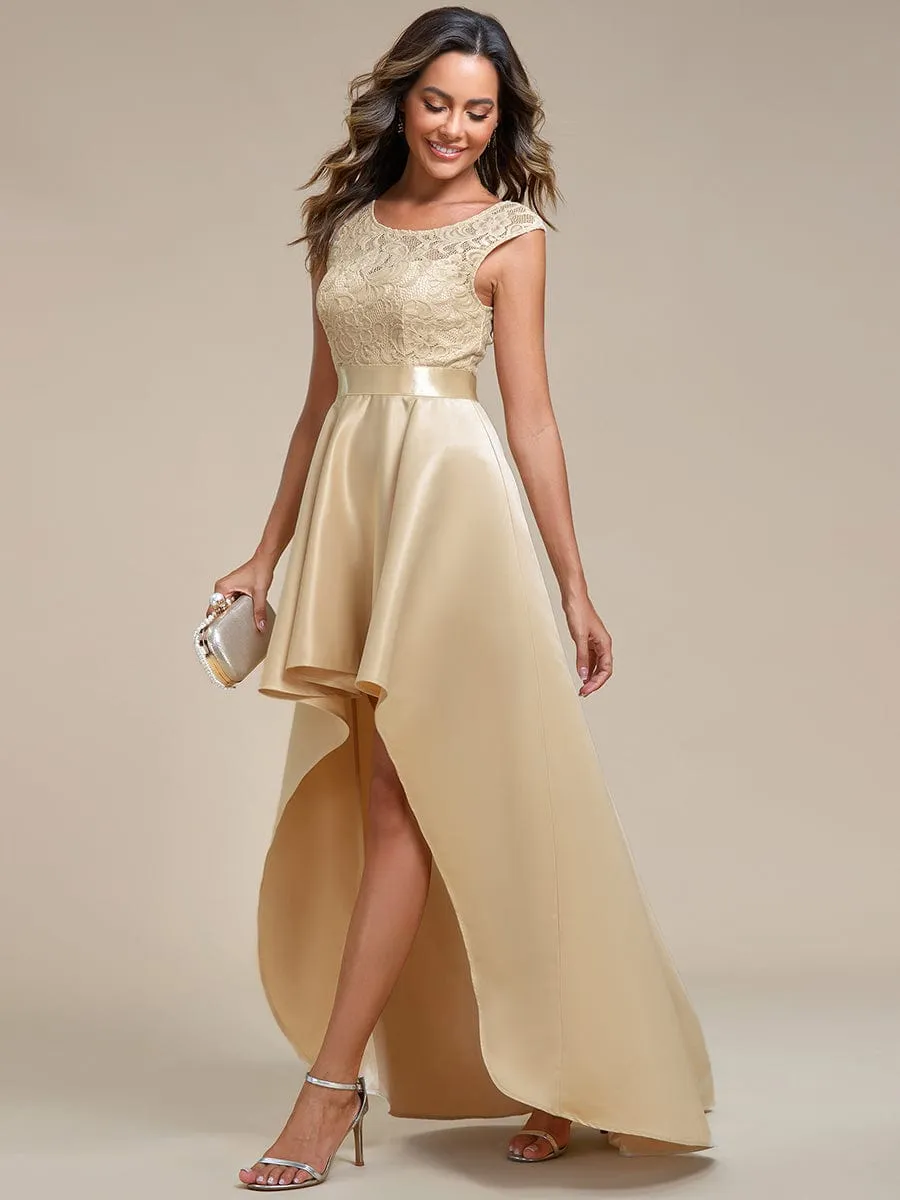 Beautiful High-Low Lace Dress for Evening Events