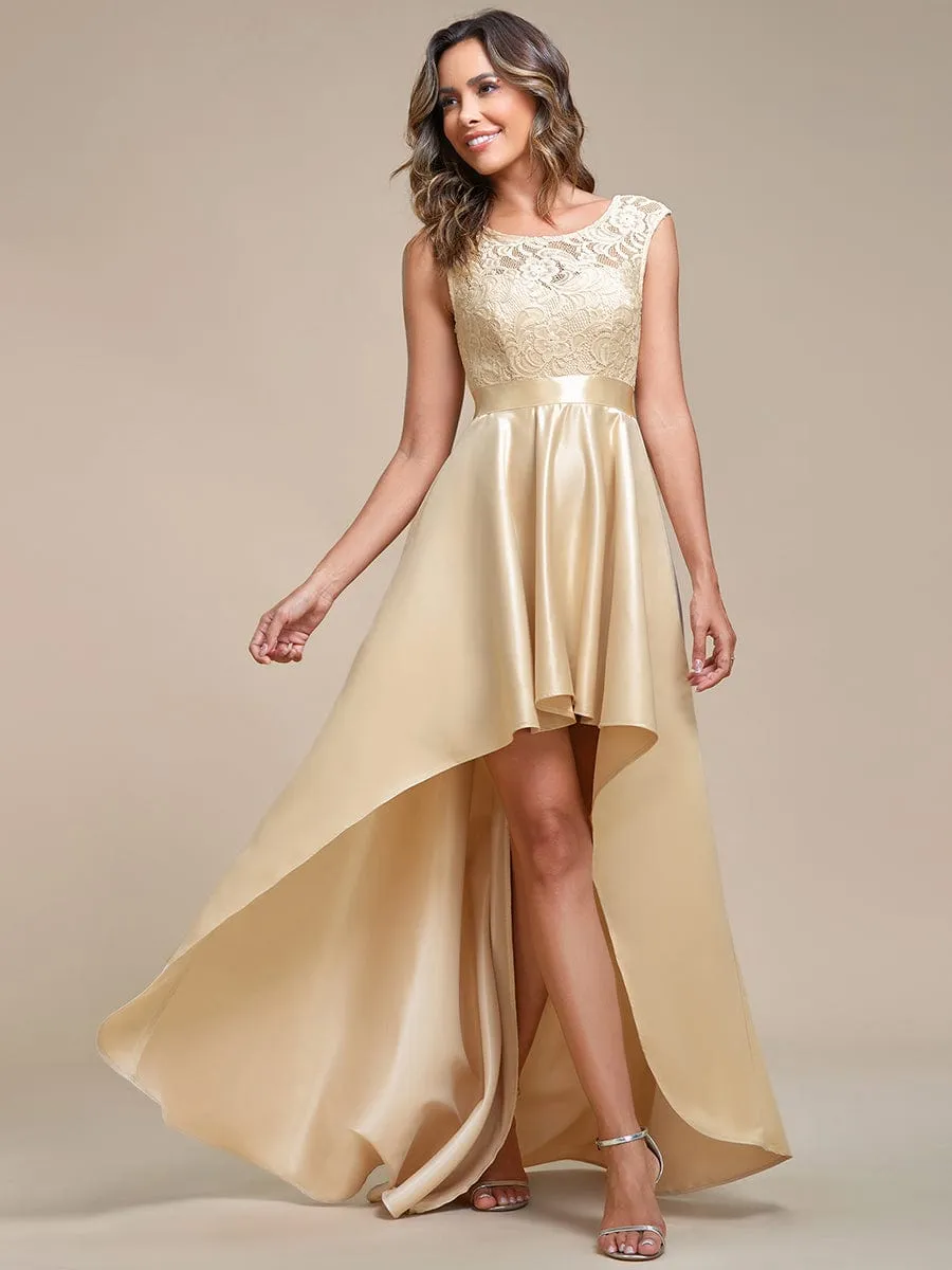 Beautiful High-Low Lace Dress for Evening Events