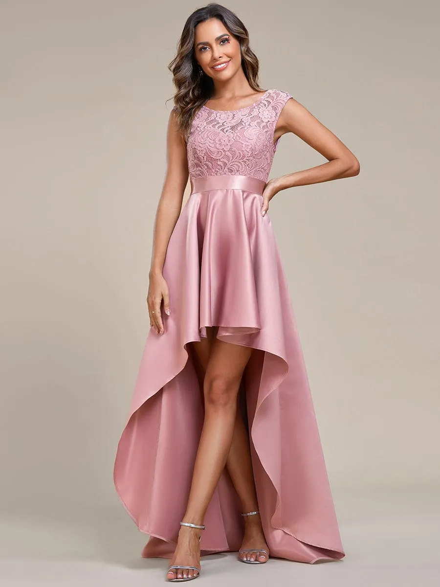 Beautiful High-Low Lace Dress for Evening Events