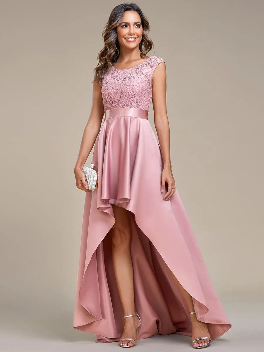 Beautiful High-Low Lace Dress for Evening Events