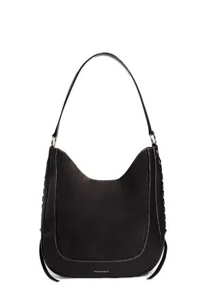 Black Lou Bag Suede And Smooth Leather