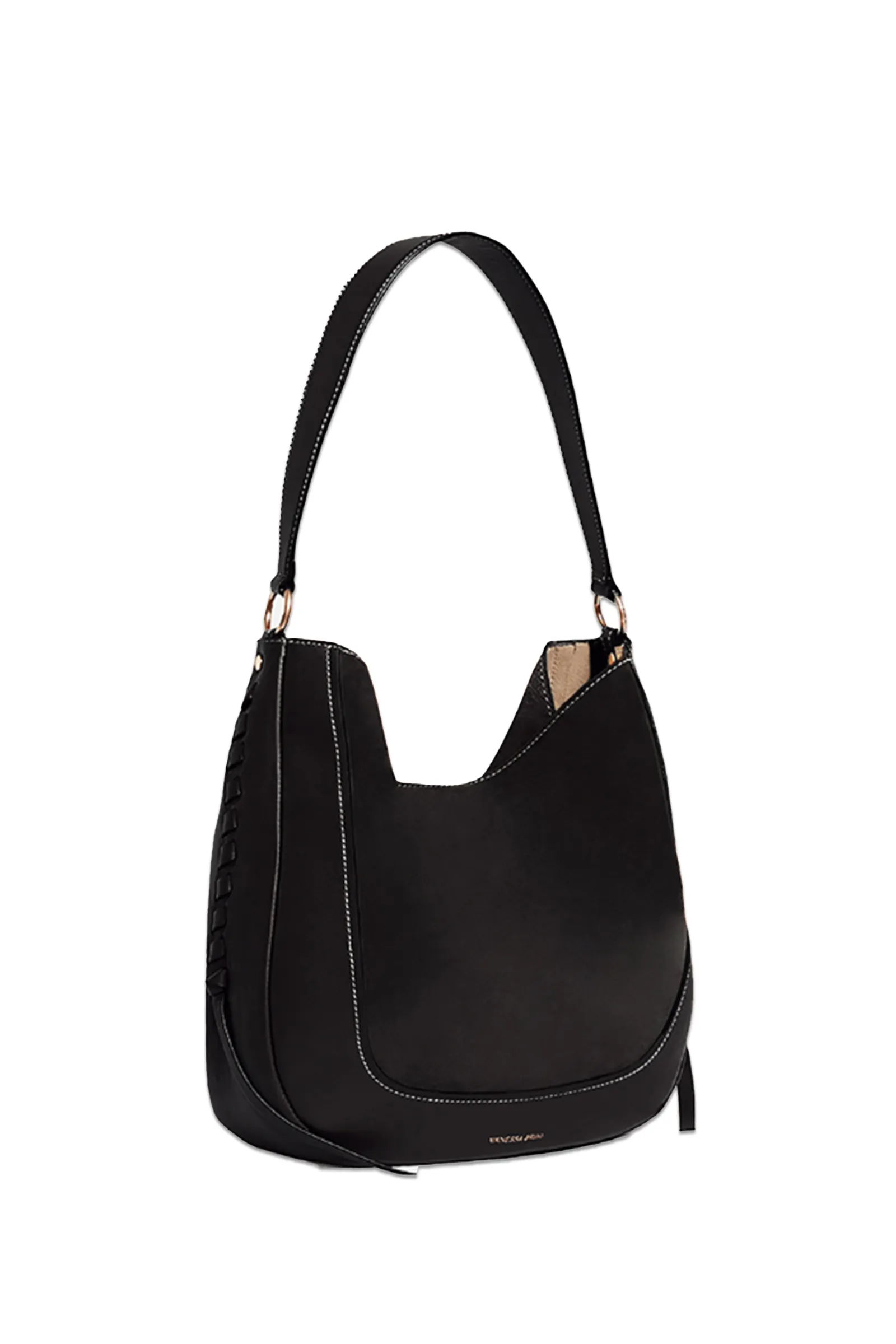 Black Lou Bag Suede And Smooth Leather