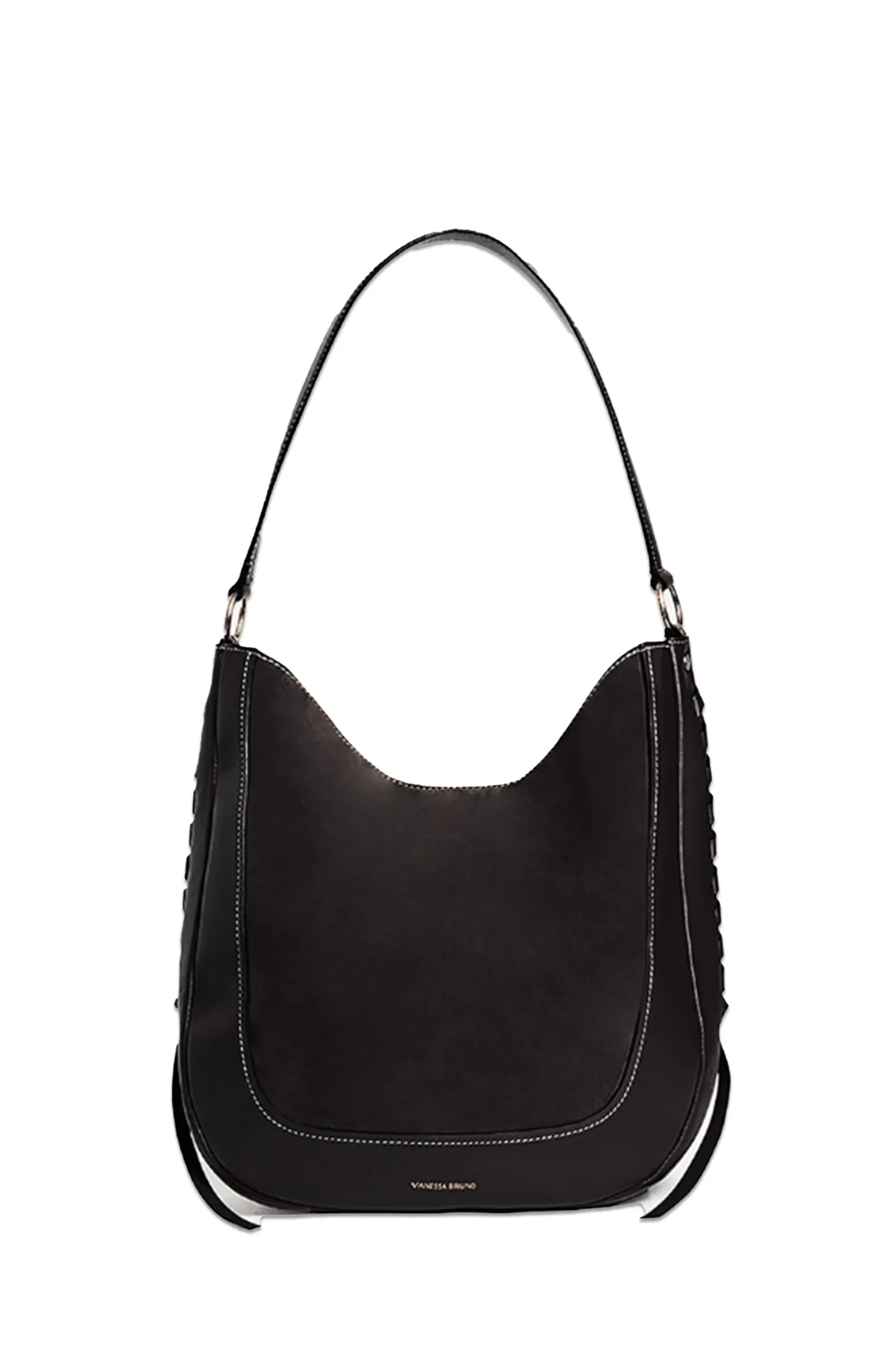Black Lou Bag Suede And Smooth Leather