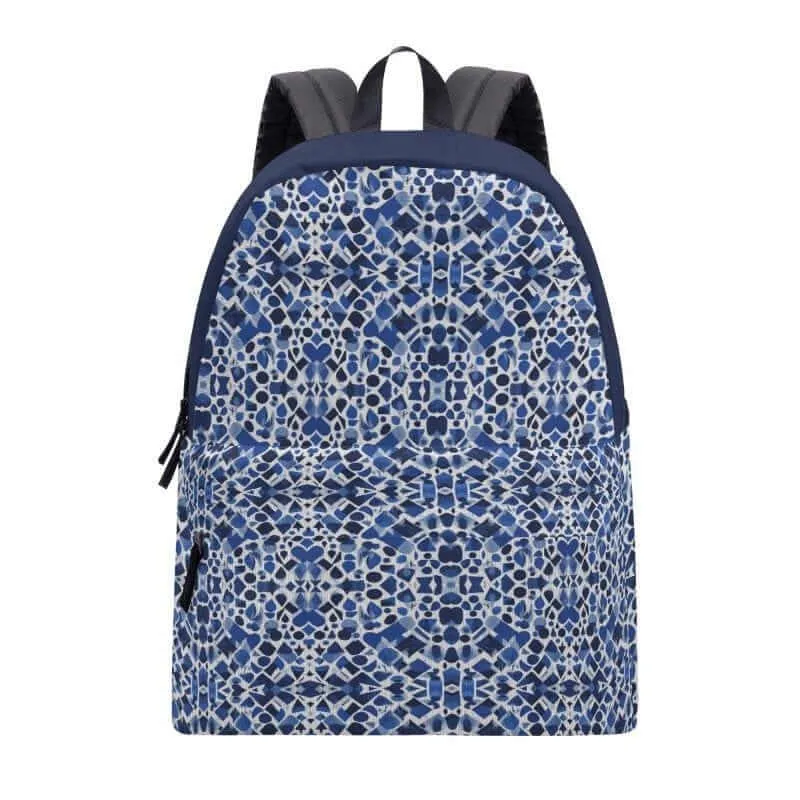 Blue and White Fashion Backpack