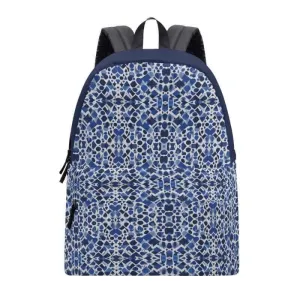 Blue and White Fashion Backpack