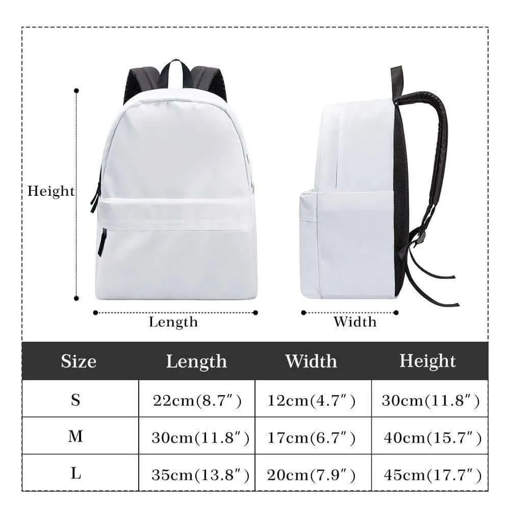 Blue and White Fashion Backpack