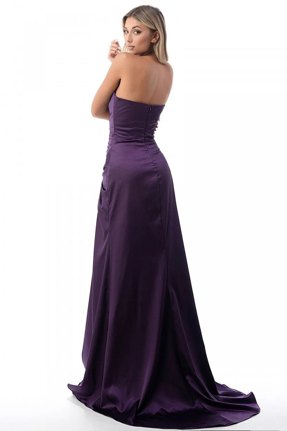 Byzantium Satin Sheath Dress-FINAL SALE-NOT ELIGIBLE FOR EXCHANGE OR REFUND