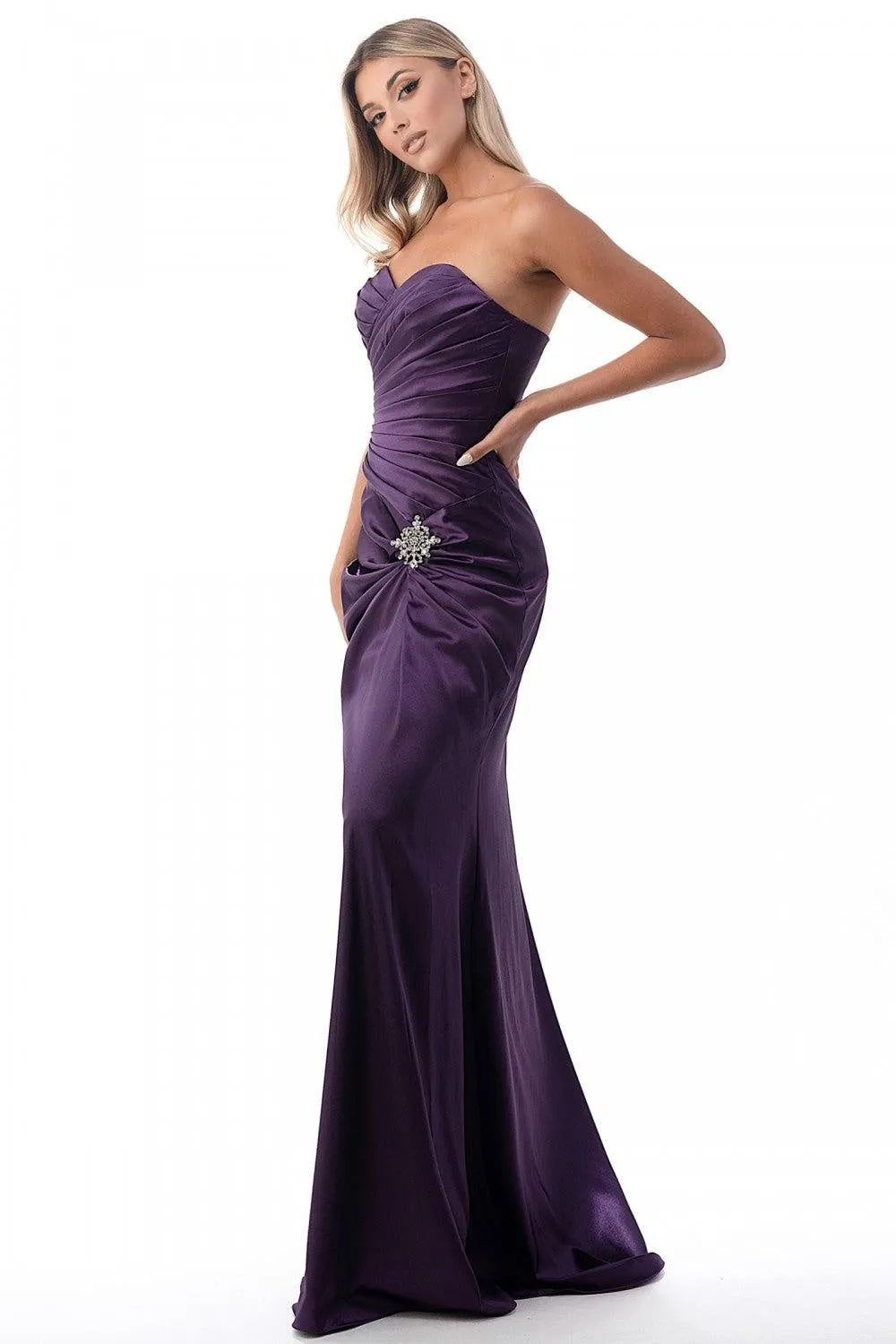 Byzantium Satin Sheath Dress-FINAL SALE-NOT ELIGIBLE FOR EXCHANGE OR REFUND