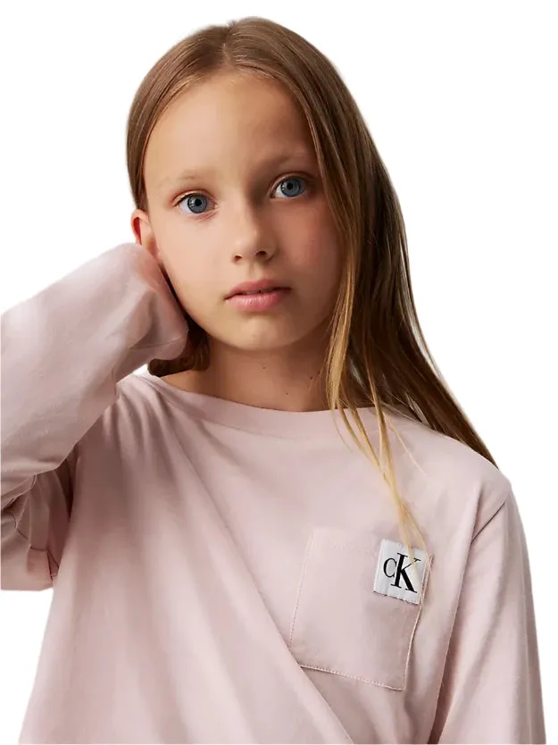 Calvin Klein Girls CK 1996 Knit PJ Set -  Peachwhip/W/Aop