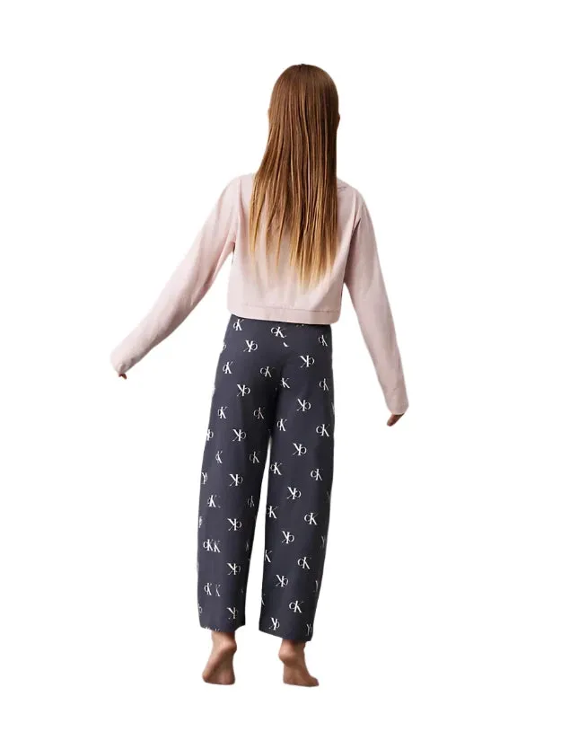 Calvin Klein Girls CK 1996 Knit PJ Set -  Peachwhip/W/Aop