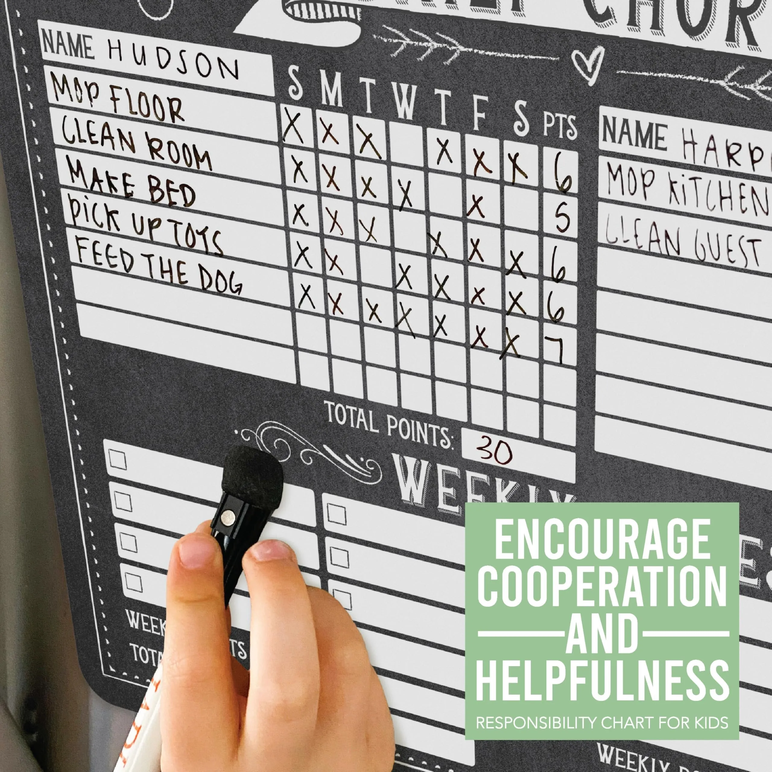 Chalkboard 2 Chore Charts | Home Organization