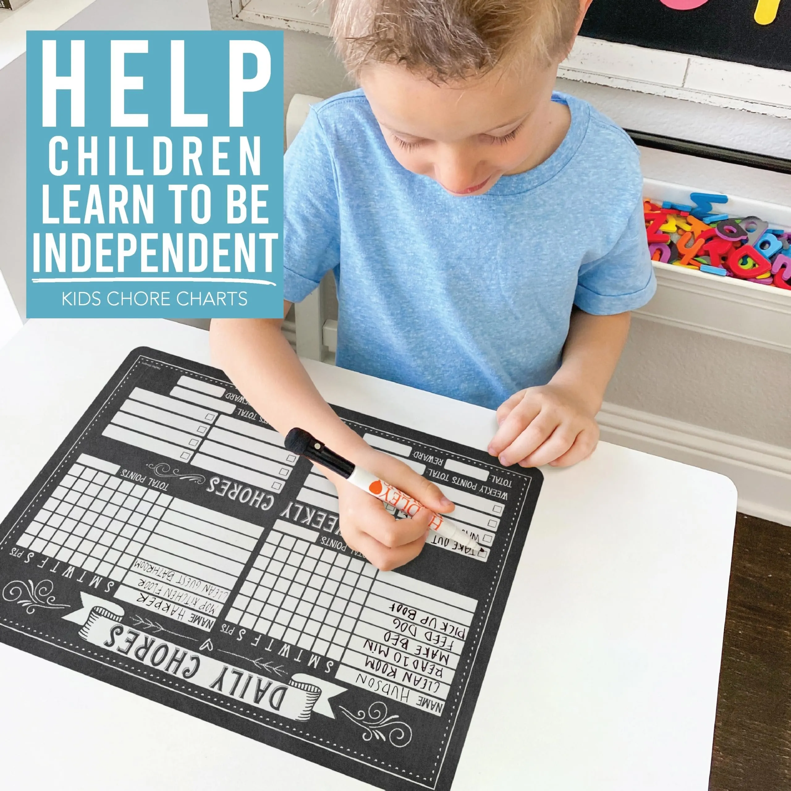 Chalkboard 2 Chore Charts | Home Organization
