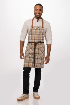 Chef Works Olympia Bib Apron- Brown