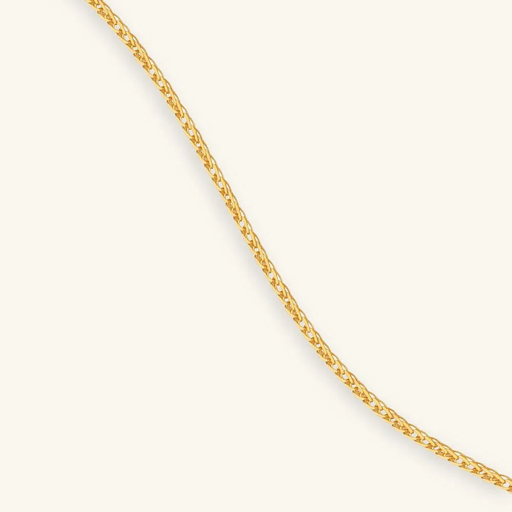 Chic Slim Bar Gold Pendant Necklace 18K