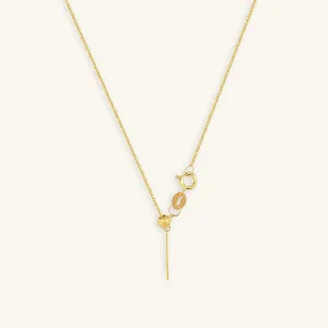 Chic Slim Bar Gold Pendant Necklace 18K