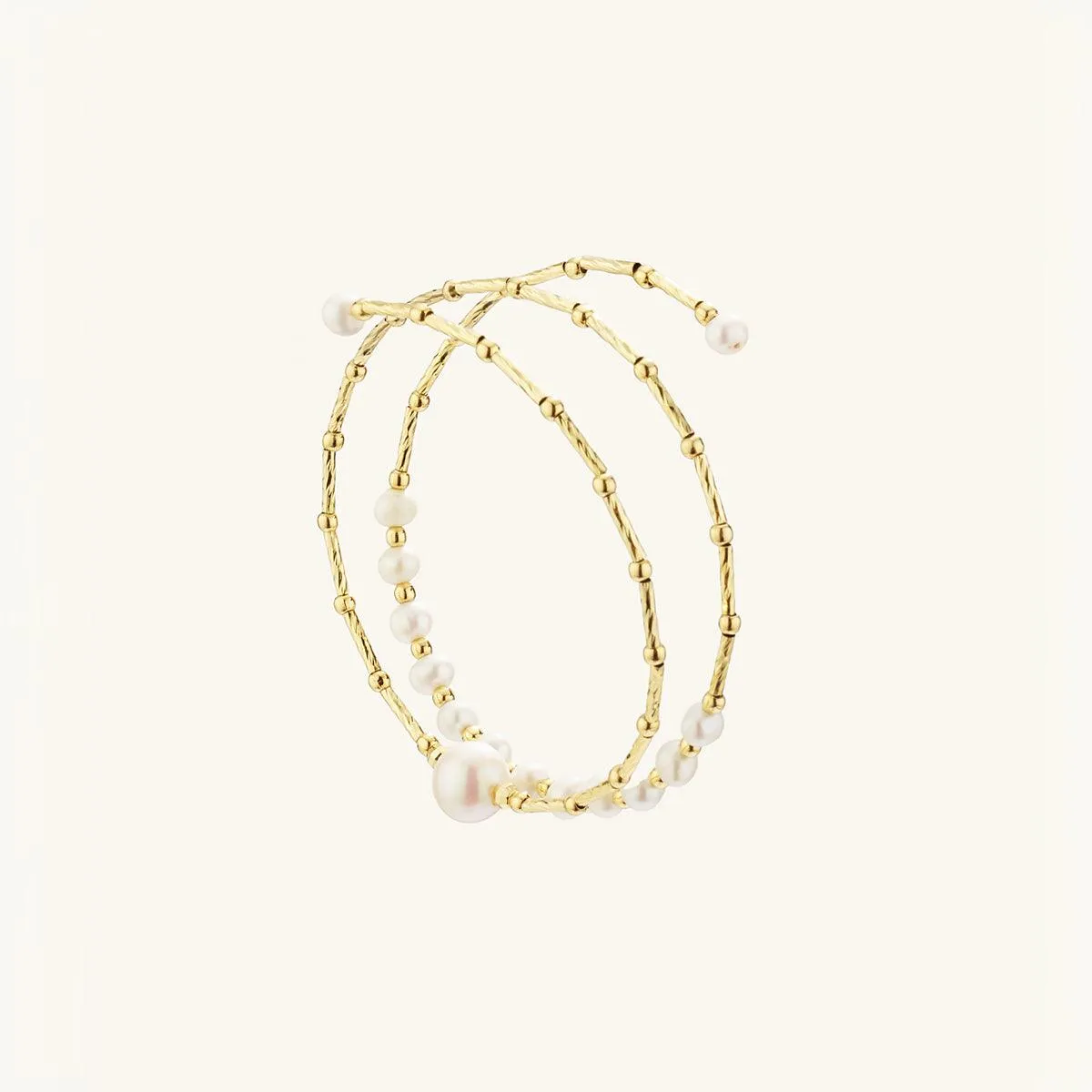 Double Layered Elastic Pearl Bracelet