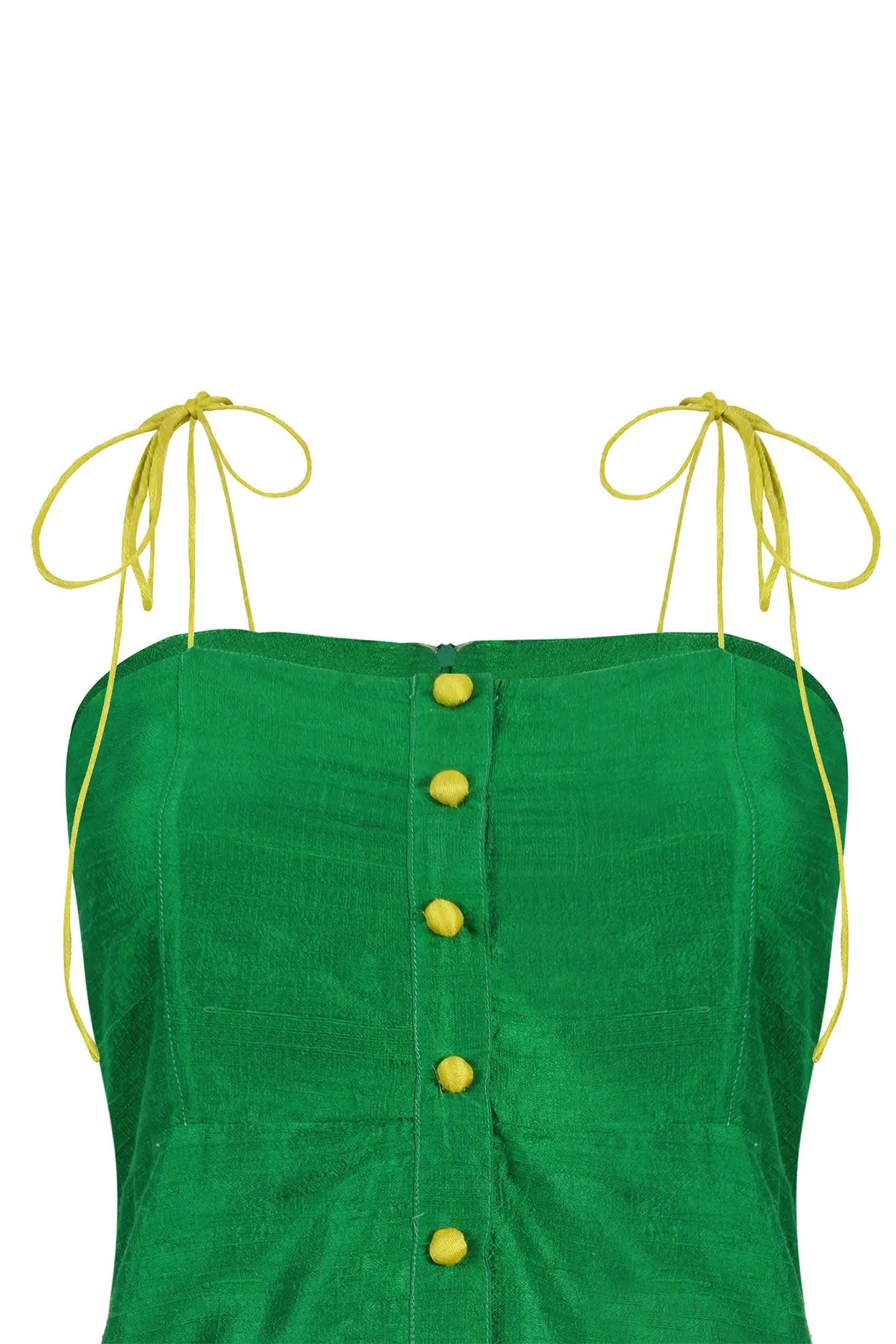 Green Marbella Silk Dress by Hess