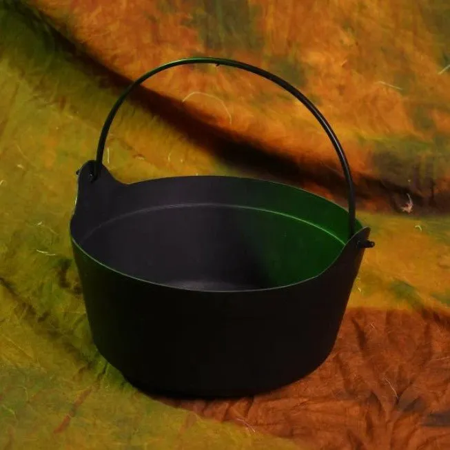 Halloween Plastic Black Cauldron Pail