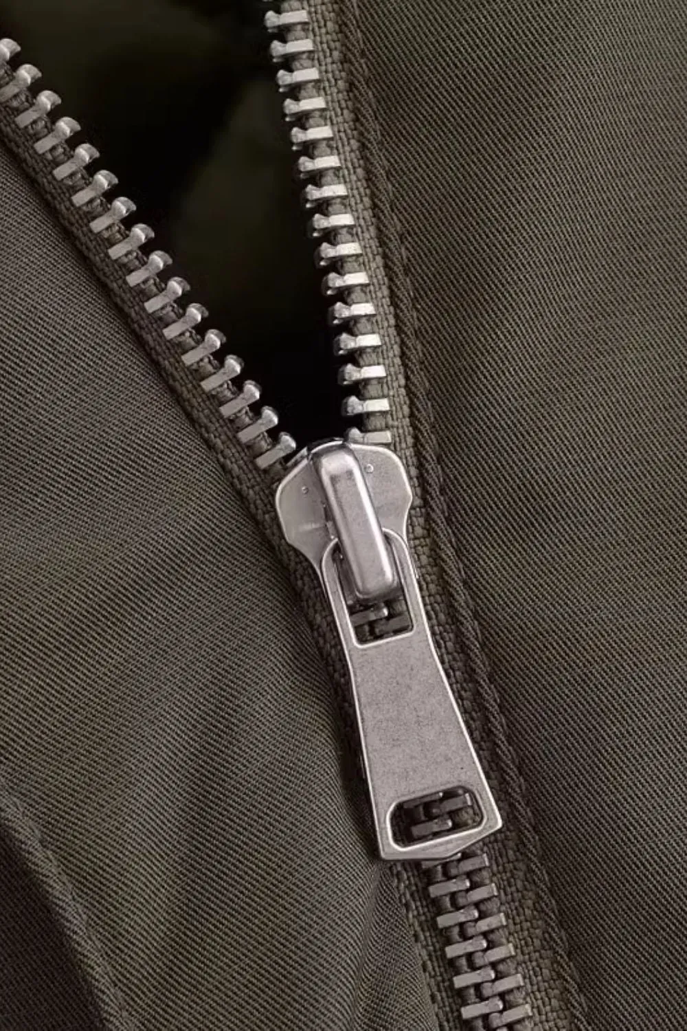 'Hazel' Utility Collar Zip Cotton Jacket