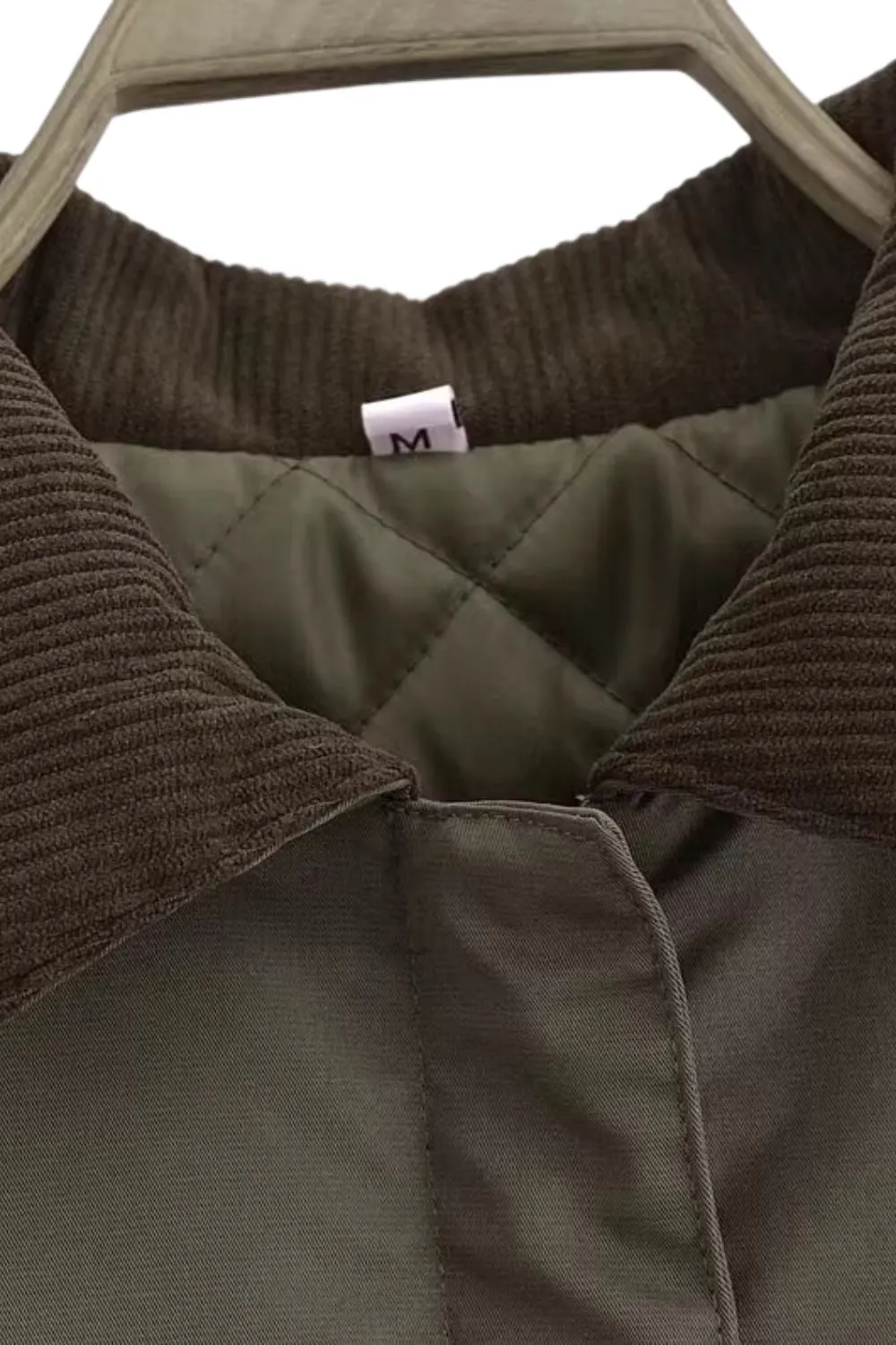 'Hazel' Utility Collar Zip Cotton Jacket