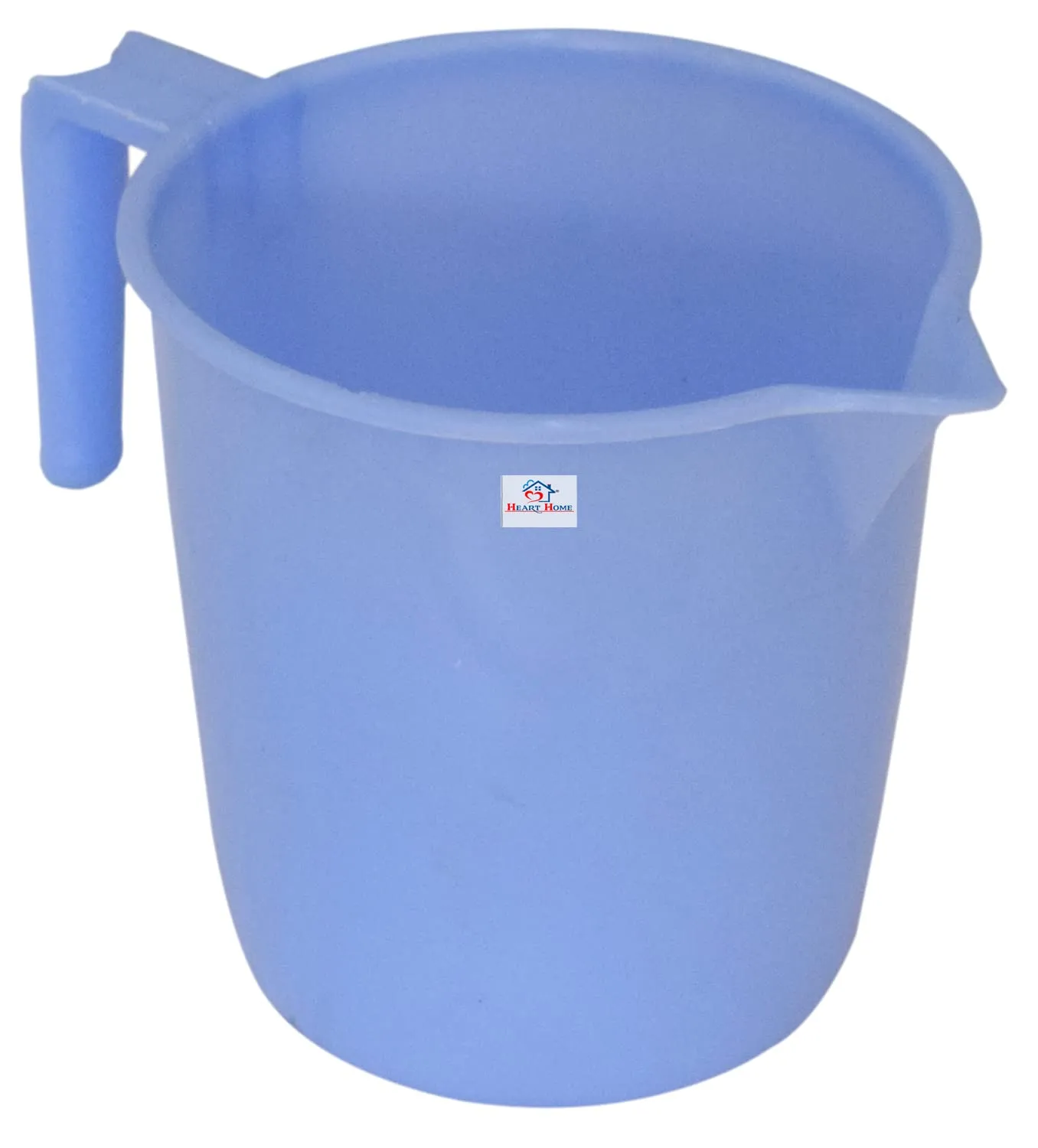 Heart Home 2 Pieces Plastic Bathroom Stool & Mug Set (Blue)