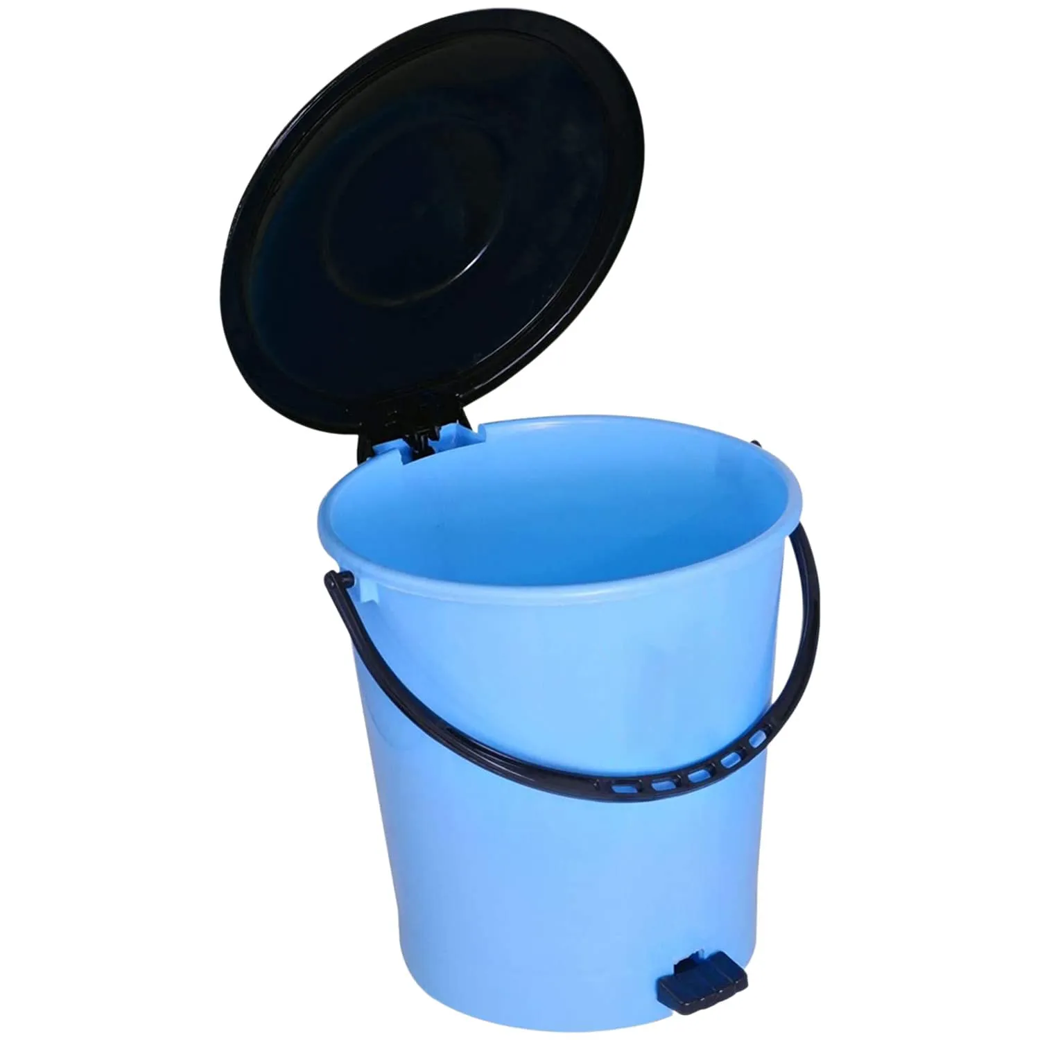 Heart Home Pedal Dustbin|Plastic Pedal Dustbin|Kitchen Waste Paper Bin|Dustbin For Bedroom|5 Liter Dustbin|Pack of 2 (Sky Blue)