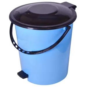 Heart Home Pedal Dustbin|Plastic Pedal Dustbin|Kitchen Waste Paper Bin|Dustbin For Bedroom|5 Liter Dustbin|Pack of 2 (Sky Blue)