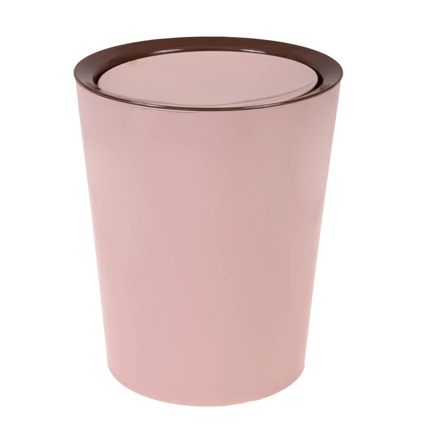 Heart Home Swinging Lid Dustbin|Plastic Garbage Waste Bin|Trash Can for Living Room|Kitchen|Office|6 Litre (Peach)