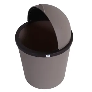 Heart Home Table Dustbin|Plastic Swinging Lid Waste Storage Garbage Bin|Desktop Trash Can For Study Table, Office|Pack of 2 (Multicolor)