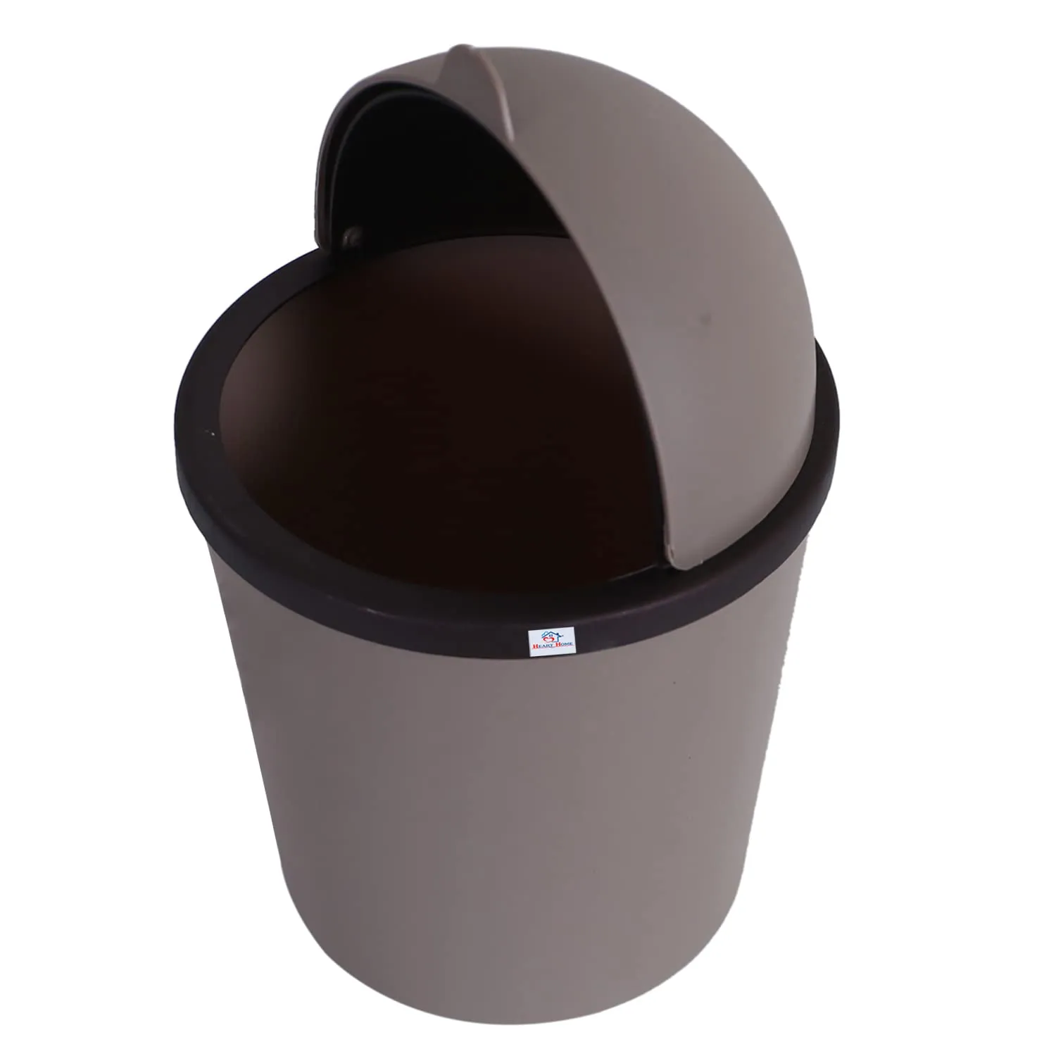 Heart Home Table Dustbin|Plastic Swinging Lid Waste Storage Garbage Bin|Desktop Trash Can For Study Table, Office|Pack of 2 (Multicolor)