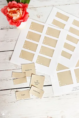 Kitchen Pantry Labels - Craft Paper