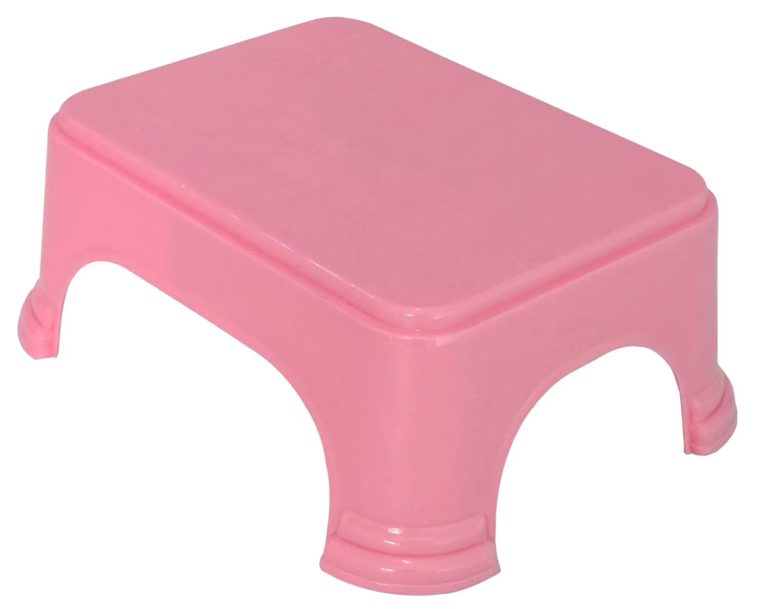 Kuber Industries 2 Pieces Plastic Bathroom Stool & Mug Set (Pink)