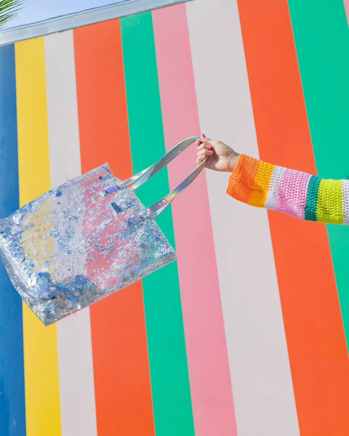 More Metallic Confetti Bucket Bag