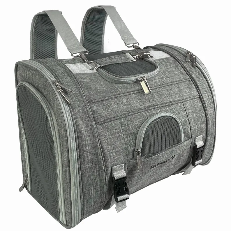 Mr. Peanut's Monterey Series Convertible Backpack Airline Capable Pet Carrier - American Made Product