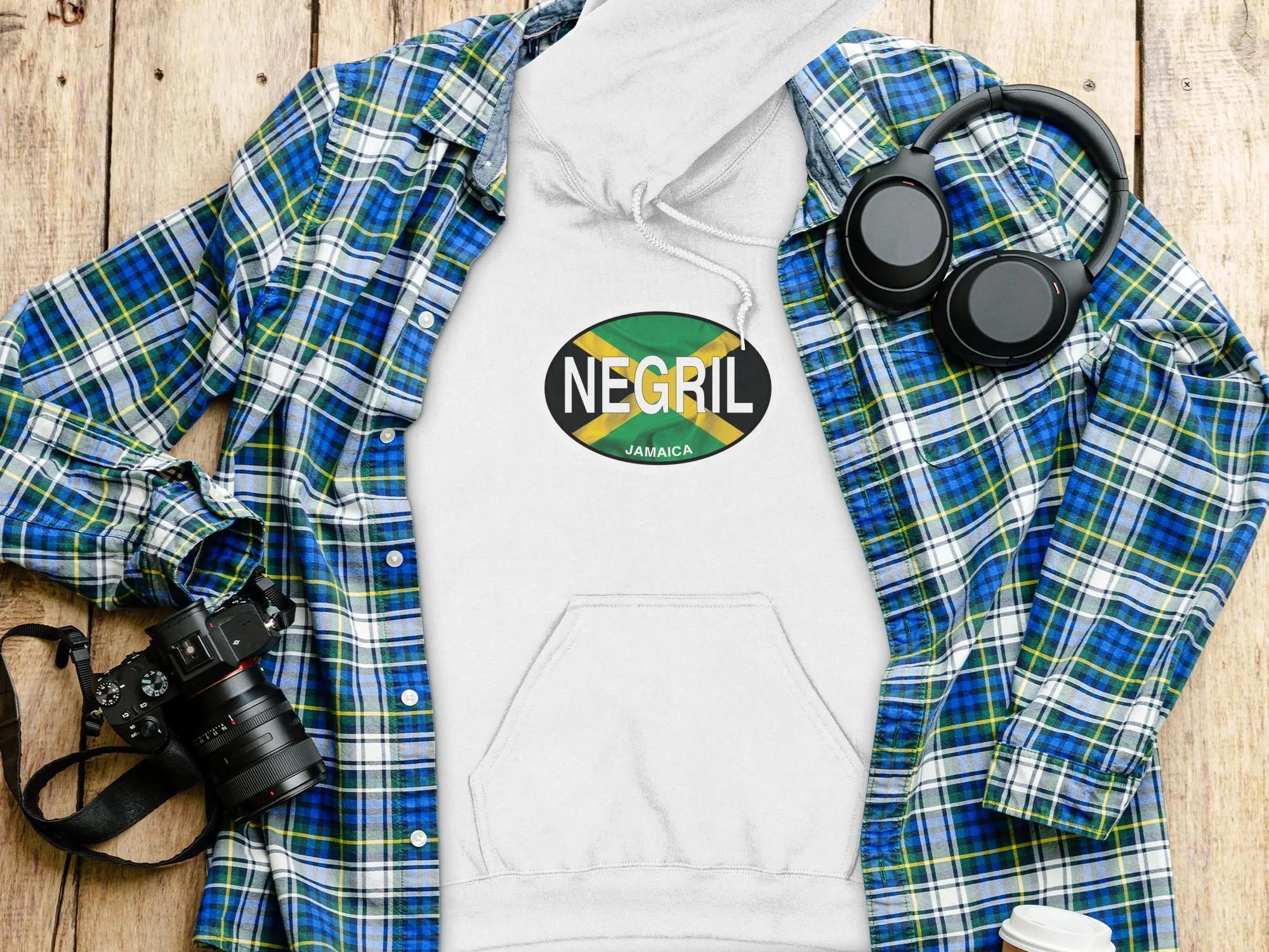 Negril Vacation Flag Hoodie for Jamaica's Beach and Sunset Lovers